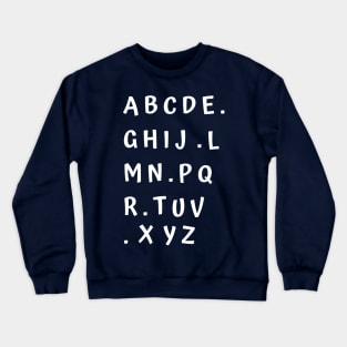 funny alphabet wall Crewneck Sweatshirt